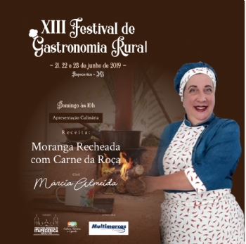 Chef Márcia Almeida irá ensinar a receita Moranga Recheada com Carne da Roça no XIII Festival de Gastronomia Rural